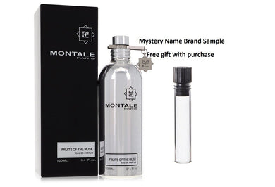 Montale Fruits of The Musk by Montale Eau De Parfum Spray (Unisex) 3.4 oz And a Mystery Name brand sample vile