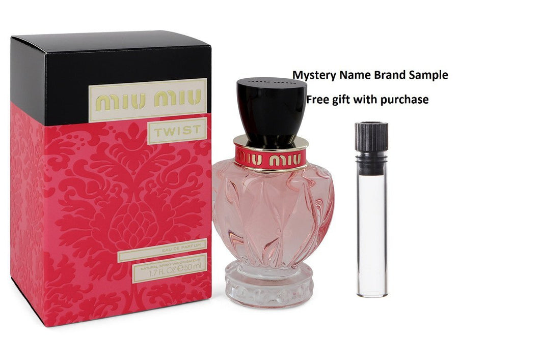 Miu Miu Twist by Miu Miu Eau De Parfum Spray 1.7 oz And a Mystery Name brand sample vile