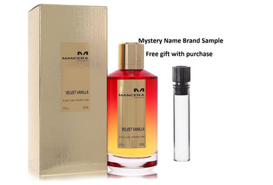 Mancera Velvet Vanilla by Mancera Eau De Parfum Spray (Unisex) 4 oz And a Mystery Name brand sample vile