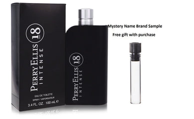 Perry Ellis 18 Intense by Perry Ellis Eau De Toilette Spray 3.4 oz And a Mystery Name brand sample vile
