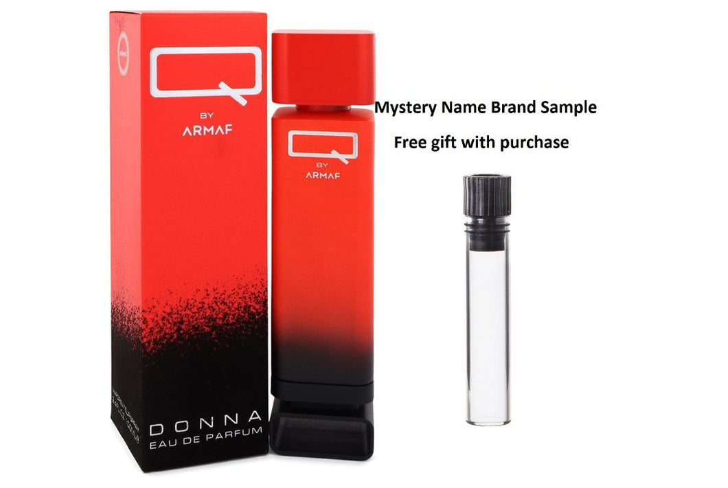 Q Donna by Armaf Eau De Parfum Spray 3.4 oz And a Mystery Name brand sample vile