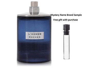 L'homme Rochas by Rochas Eau De Toilette Spray (Tester) 3.3 oz And a Mystery Name brand sample vile