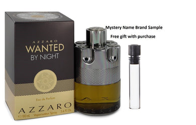 Azzaro Wanted By Night by Azzaro Eau De Parfum Spray 3.4 oz And a Mystery Name brand sample vile