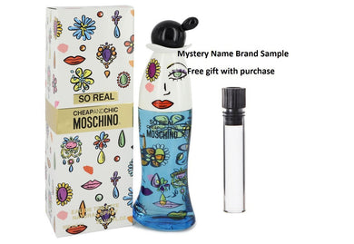 Cheap & Chic So Real by Moschino Eau De Toilette Spray 3.4 oz And a Mystery Name brand sample vile