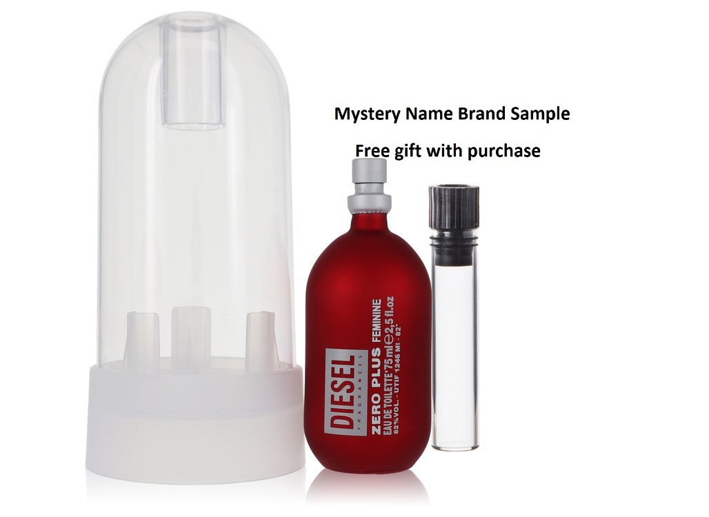 DIESEL ZERO PLUS by Diesel Eau De Toilette Spray 2.5 oz And a Mystery Name brand sample vile