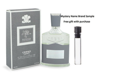 Aventus Cologne by Creed Eau De Parfum Spray 3.3 oz And a Mystery Name brand sample vile