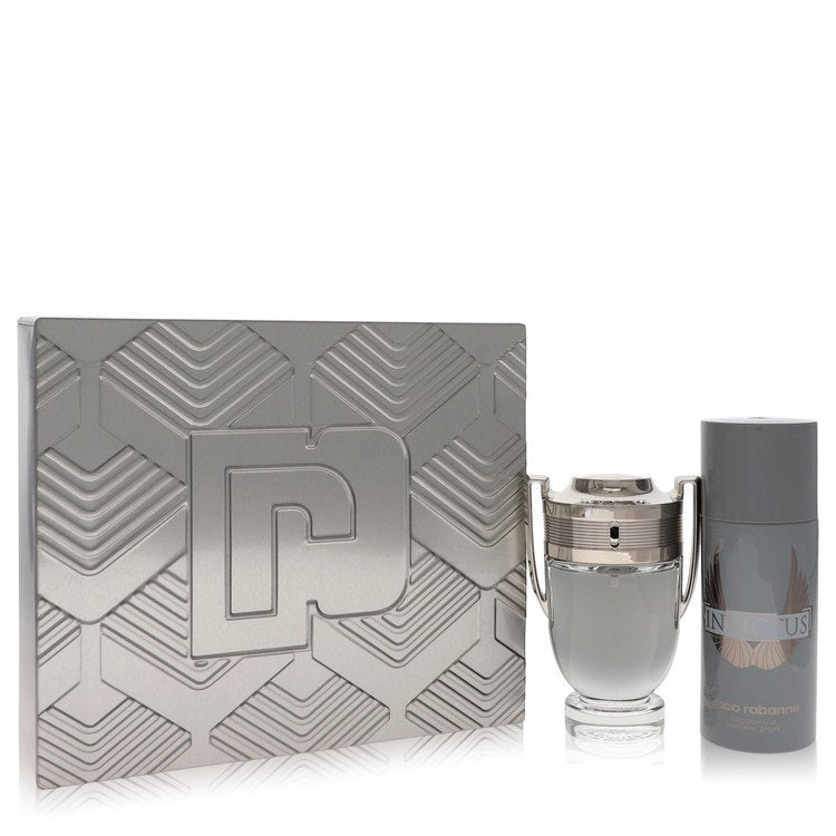 Invictus by Paco Rabanne Gift Set -- 3.4 oz Eau De Toilette Spray + 5.1 oz Deodorant Spray For Men