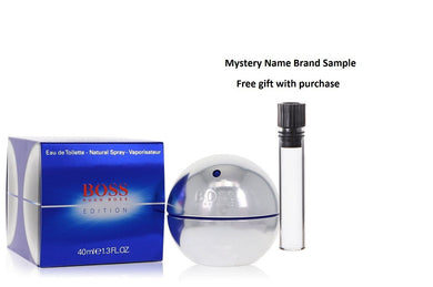 Boss In Motion Electric by Hugo Boss Eau De Toilette Spray 1.3 oz And a Mystery Name brand sample vile