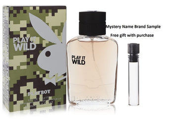 Playboy Play It Wild by Playboy Eau De Toilette Spray 2 oz And a Mystery Name brand sample vile