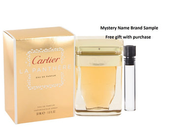 Cartier La Panthere by Cartier Eau De Parfum Spray 1.7 oz And a Mystery Name brand sample vile