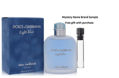 Light Blue Eau Intense by Dolce & Gabbana Eau De Parfum Spray 6.7 oz And a Mystery Name brand sample vile
