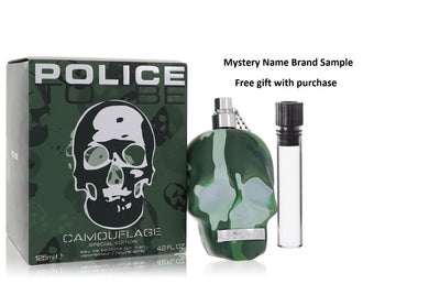 Police To Be Camouflage by Police Colognes Eau De Toilette Spray (Special Edition) 4.2 oz And a Mystery Name brand sample vile