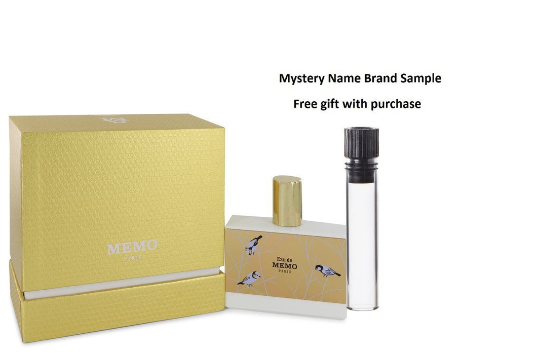 Eau De Memo by Memo Eau De Parfum Spray (Unisex) 3.38 oz And a Mystery Name brand sample vile