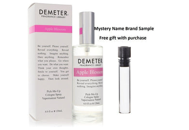 Demeter Apple Blossom by Demeter Cologne Spray 4 oz And a Mystery Name brand sample vile