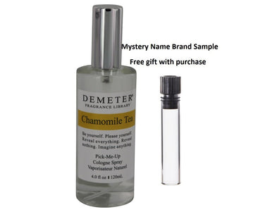 Demeter Chamomile Tea by Demeter Cologne Spray (unboxed) 4 oz And a Mystery Name brand sample vile