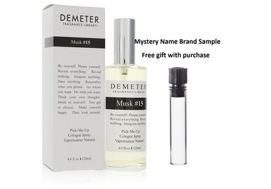 Demeter Musk #15 by Demeter Cologne Spray (Unisex) 4 oz And a Mystery Name brand sample vile