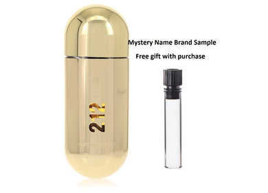 212 Vip by Carolina Herrera Eau De Parfum Spray (Tester) 2.7 oz And a Mystery Name brand sample vile