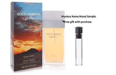Light Blue Sunset in Salina by Dolce & Gabbana Eau De Toilette Spray 3.4 oz And a Mystery Name brand sample vile