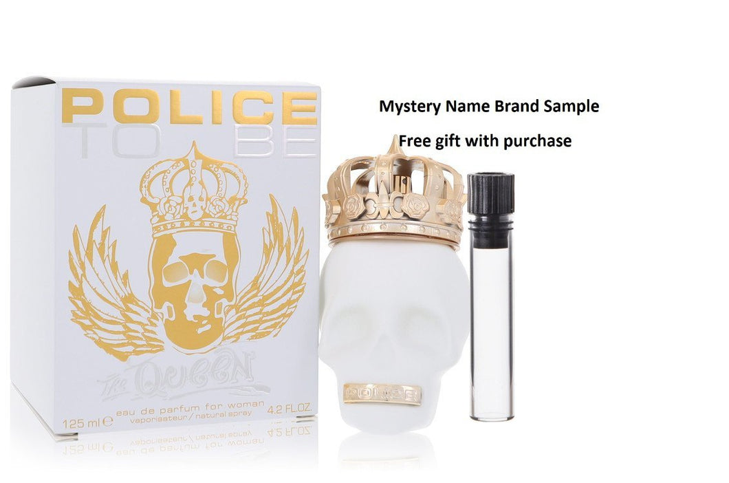 Police To Be The Queen by Police Colognes Eau De Parfum Spray 4.2 oz And a Mystery Name brand sample vile