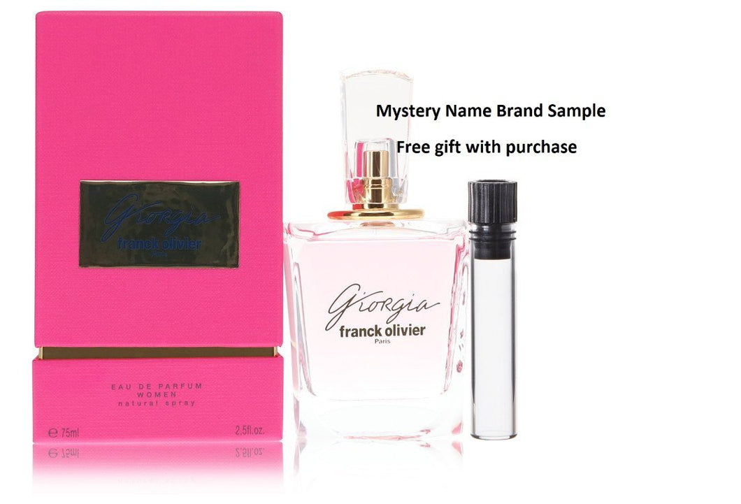 Giorgia by Franck Olivier Eau De Parfum Spray 2.5 oz And a Mystery Name brand sample vile