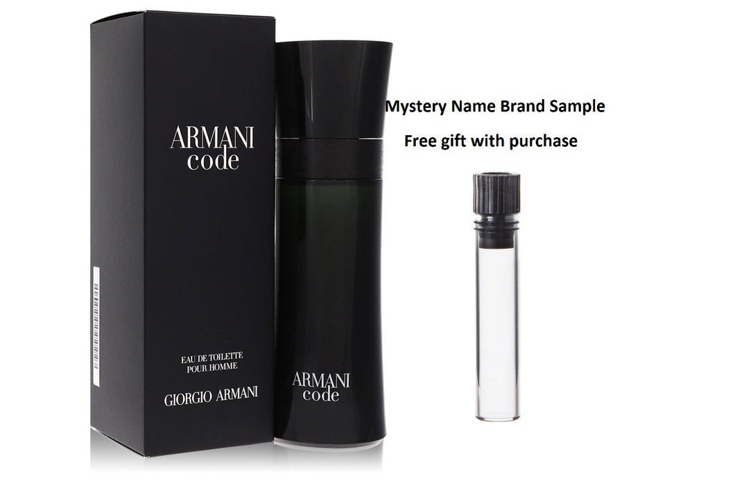 Armani Code by Giorgio Armani Eau De Toilette Spray 2.5 oz And a Mystery Name brand sample vile