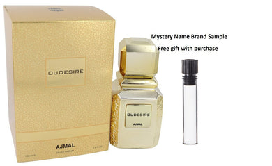 Oudesire by Ajmal Eau De Parfum Spray (Unisex) 3.4 oz And a Mystery Name brand sample vile