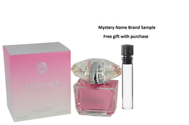 Bright Crystal by Versace Eau De Toilette Spray 3 oz And a Mystery Name brand sample vile