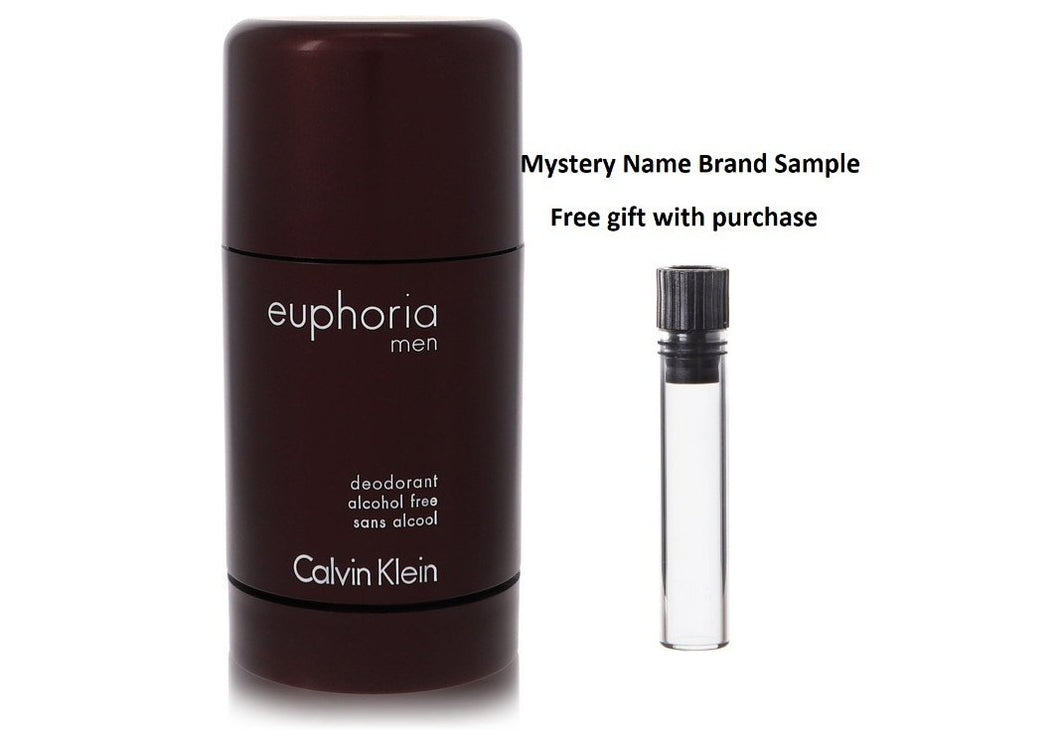 Euphoria by Calvin Klein Deodorant Stick 2.5 oz And a Mystery Name brand sample vile
