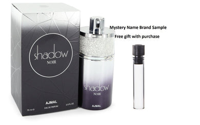 Ajmal Shadow Noir by Ajmal Eau De Parfum Spray 2.5 oz And a Mystery Name brand sample vile