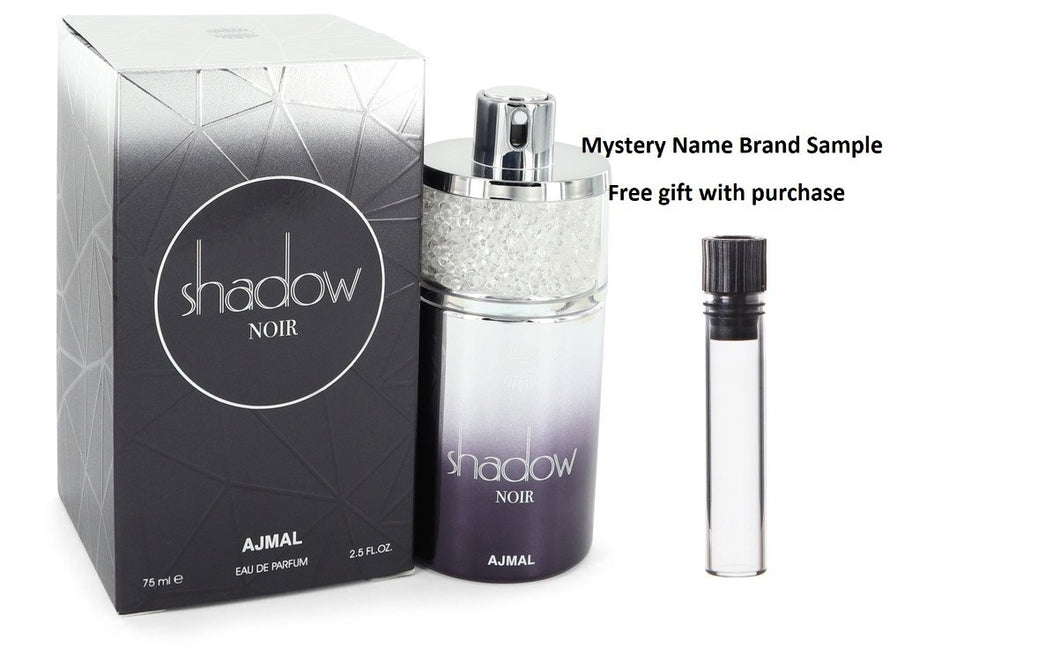 Ajmal Shadow Noir by Ajmal Eau De Parfum Spray 2.5 oz And a Mystery Name brand sample vile