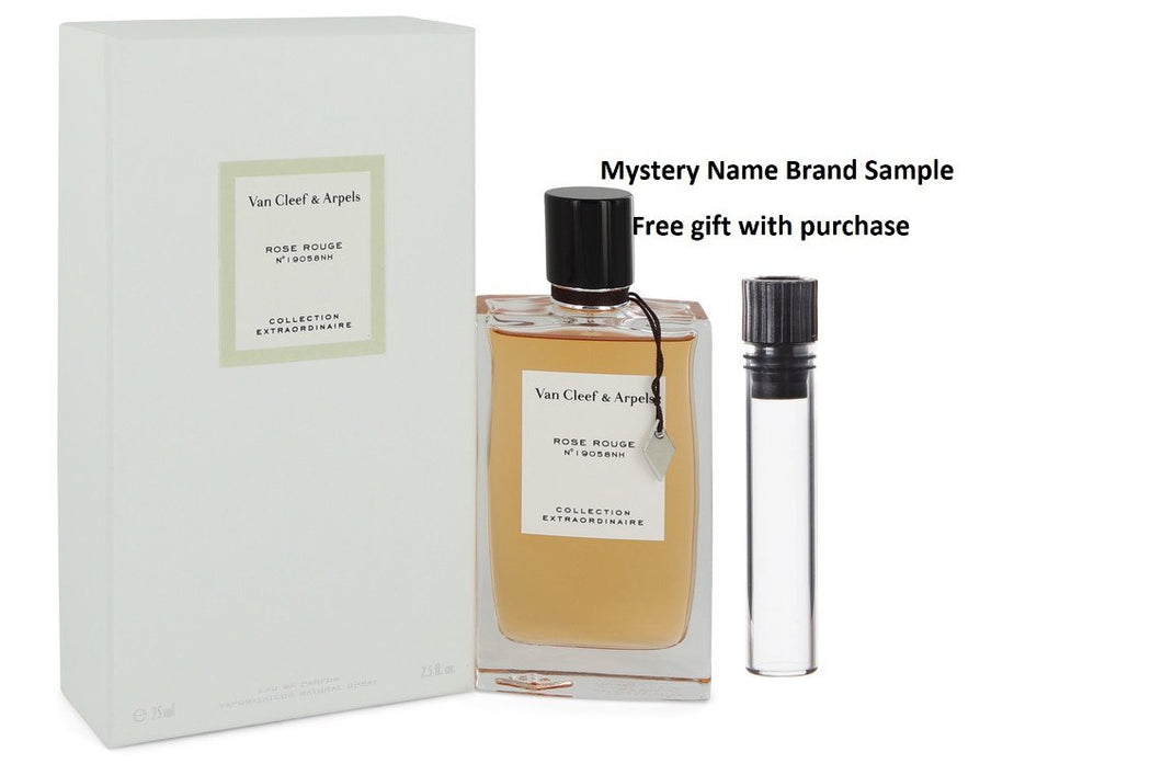 Rose Rouge by Van Cleef & Arpels Eau De Parfum Spray 2.5 oz And a Mystery Name brand sample vile