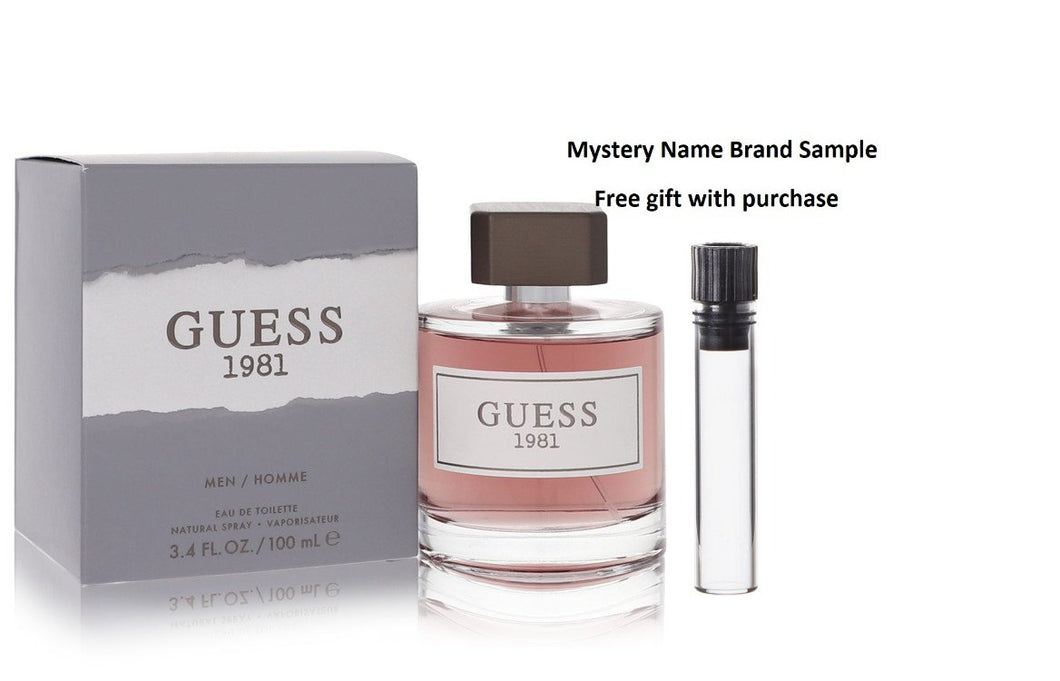 Guess 1981 by Guess Eau De Toilette Spray 3.4 oz And a Mystery Name brand sample vile