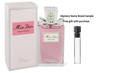 Miss Dior Rose N'Roses by Christian Dior Eau De Toilette Spray 1.7 oz  And a Mystery Name brand sample vile