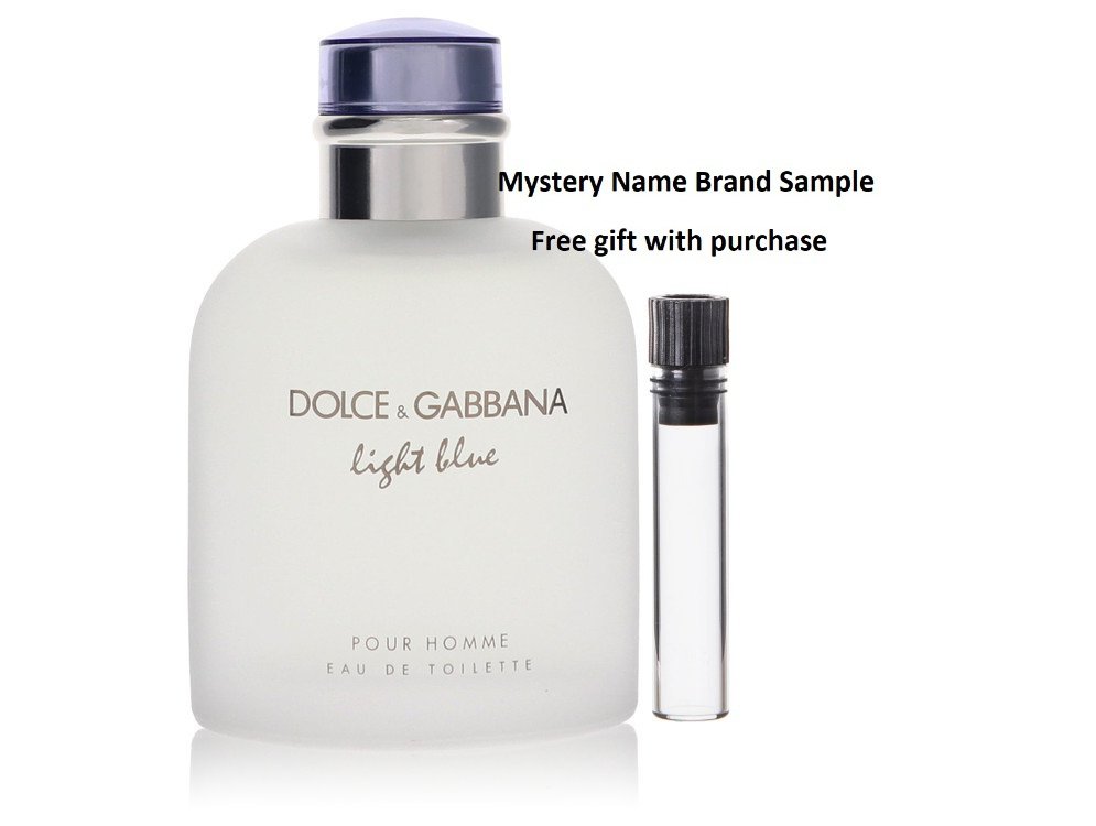 Light Blue by Dolce & Gabbana Eau De Toilette Spray (Tester) 4.2 oz And a Mystery Name brand sample vile