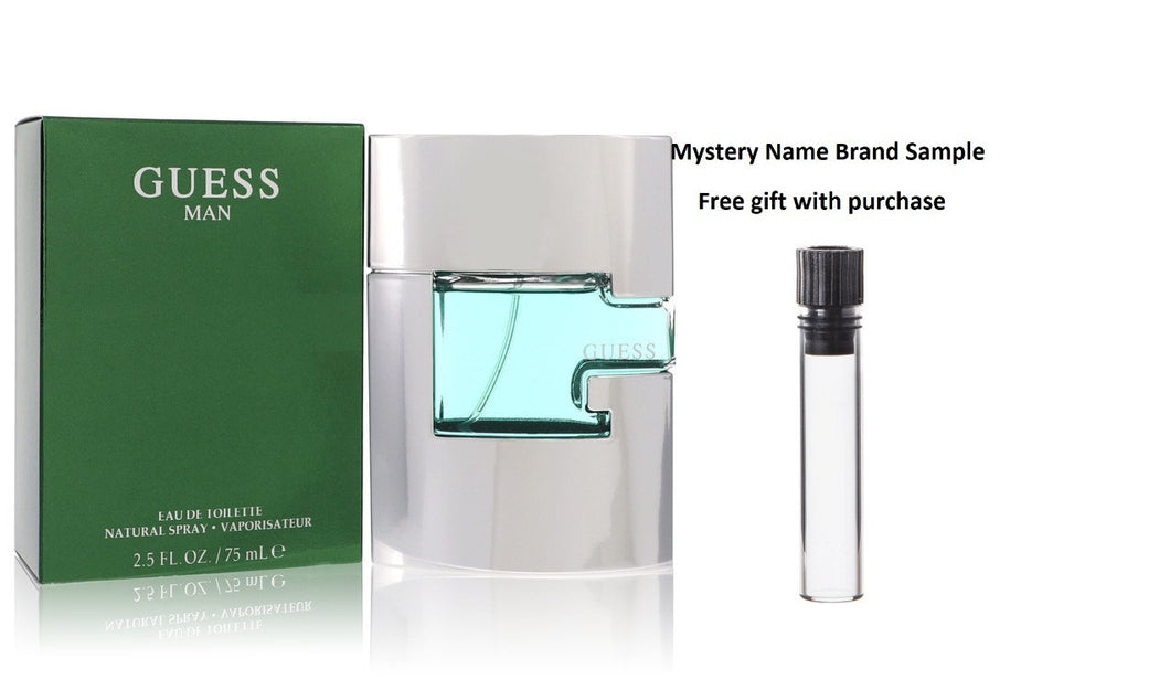 Guess (New) by Guess Eau De Toilette Spray 2.5 oz And a Mystery Name brand sample vile
