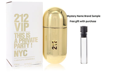212 Vip by Carolina Herrera Eau De Parfum Spray 1.7 oz And a Mystery Name brand sample vile