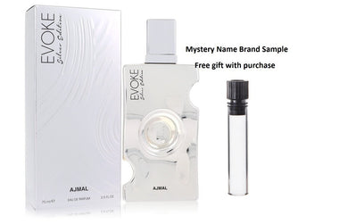 Evoke Silver Edition by Ajmal Eau De Parfum Spray 2.5 oz And a Mystery Name brand sample vile