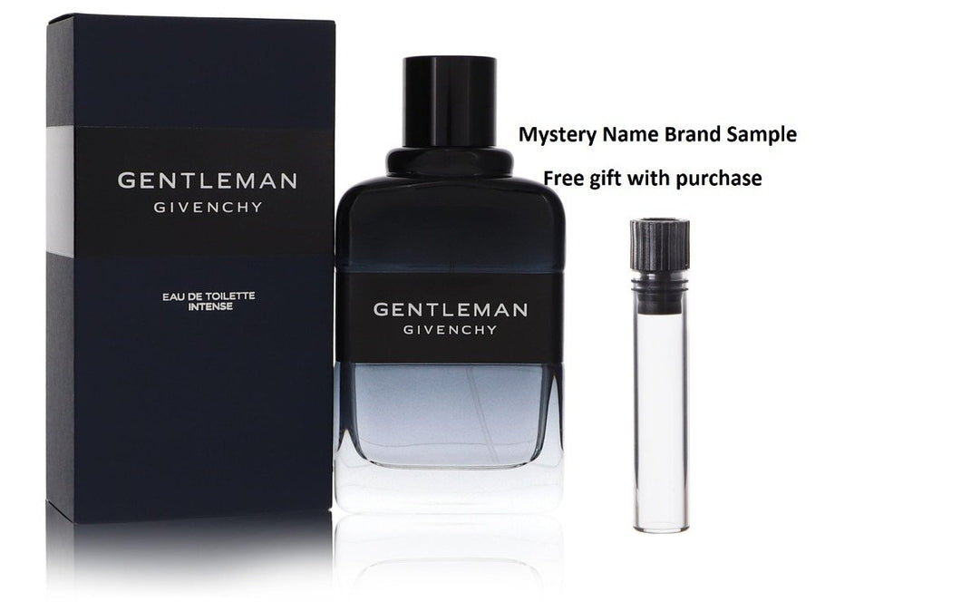 Gentleman Intense by Givenchy Eau De Toilette Intense Spray 3.3 oz And a Mystery Name brand sample vile