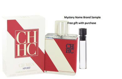 CH Sport by Carolina Herrera Eau De Toilette Spray 3.4 oz And a Mystery Name brand sample vile