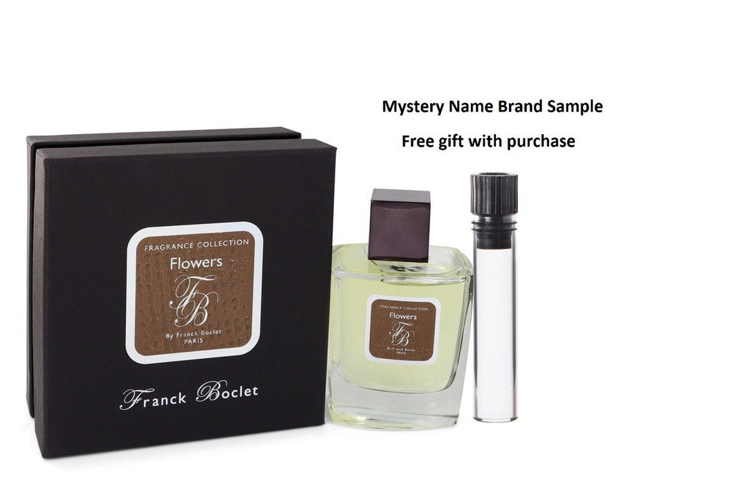 Franck Boclet Flowers by Franck Boclet Eau De Parfum Spray (Unisex) 3.3 oz And a Mystery Name brand sample vile