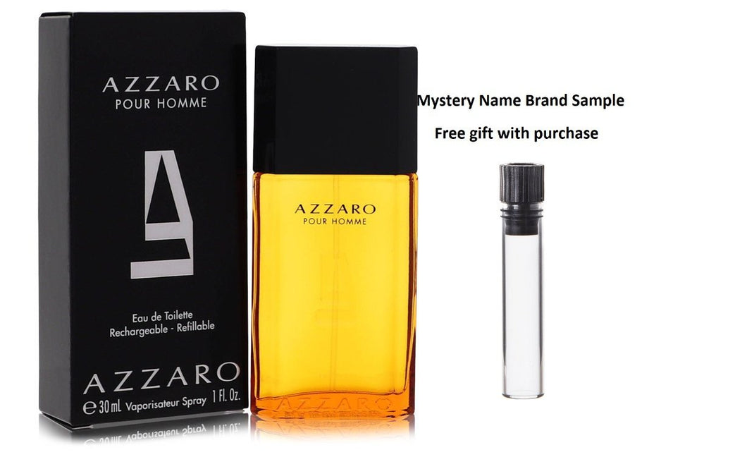 AZZARO by Azzaro Eau De Toilette Spray 1 oz And a Mystery Name brand sample vile