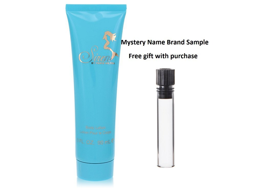 Siren by Paris Hilton Body Lotion 3 oz And a Mystery Name brand sample vile