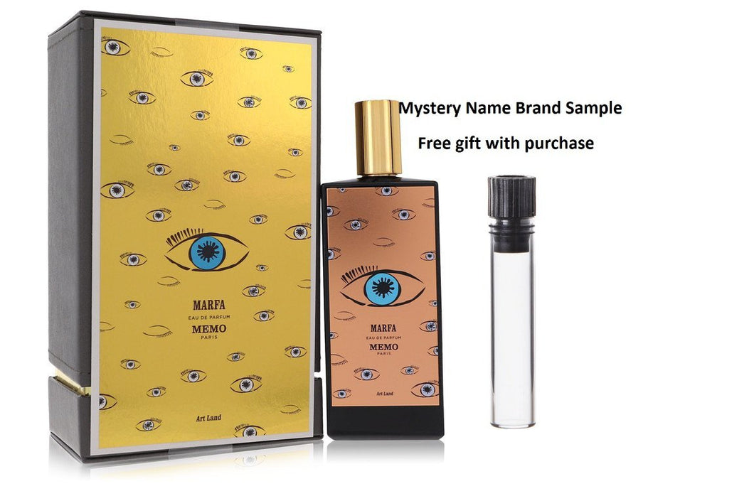 Marfa by Memo Eau De Parfum Spray (Unisex) 2.5 oz And a Mystery Name brand sample vile