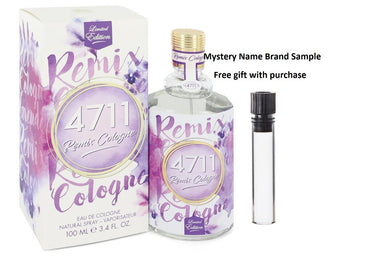 4711 Remix Lavender by 4711 Eau De Cologne Spray (Unisex) 3.4 oz And a Mystery Name brand sample vile
