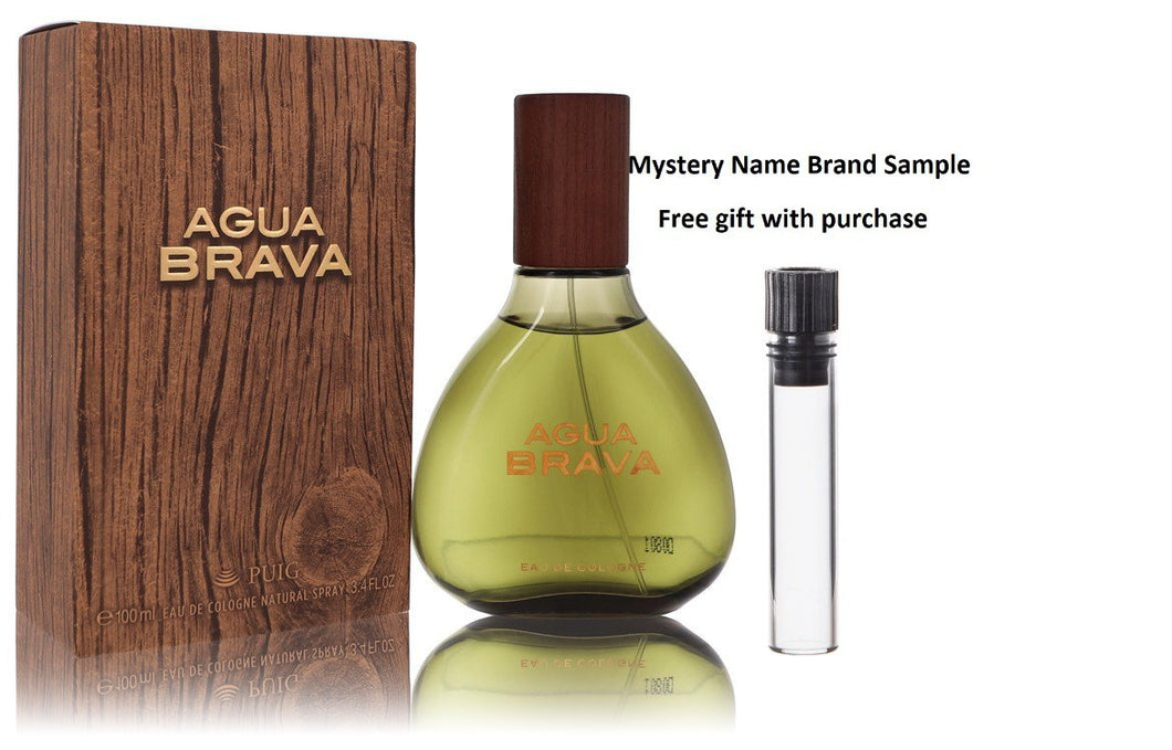 AGUA BRAVA by Antonio Puig Eau De Cologne Spray 3.4 oz And a Mystery Name brand sample vile
