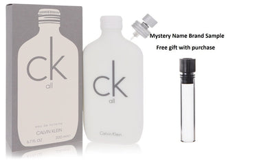 CK All by Calvin Klein Eau De Toilette Spray (Unisex) 6.7 oz And a Mystery Name brand sample vile
