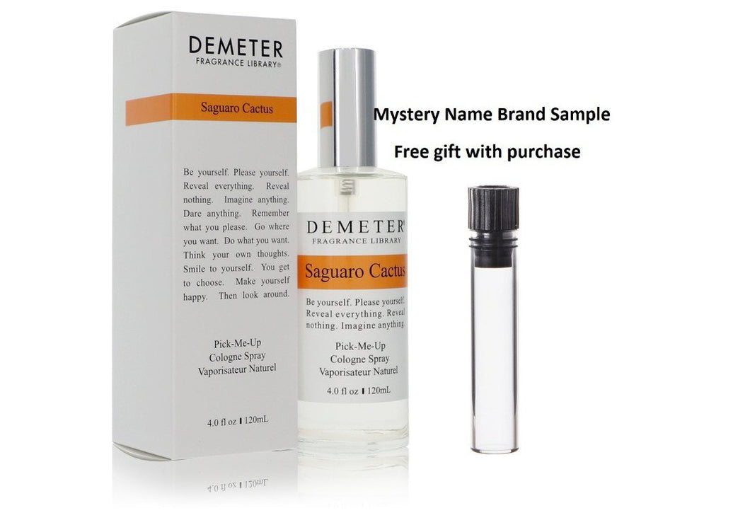 Demeter Saguaro Cactus by Demeter Cologne Spray (Unisex) 4 oz And a Mystery Name brand sample vile