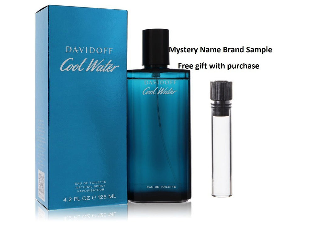 COOL WATER by Davidoff Eau De Toilette Spray 4.2 oz And a Mystery Name brand sample vile