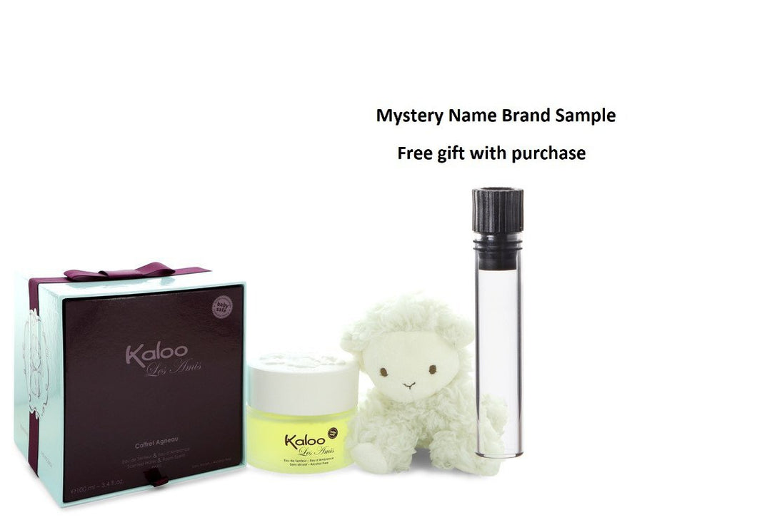 Kaloo Les Amis by Kaloo Eau De Senteur Spray / Room Fragrance Spray (Alcohol Free) + Free Fluffy Lamb 3.4 oz And a Mystery Name brand sample vile