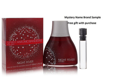 Spirit Night Fever by Antonio Banderas Eau De Toilette Spray 1.7 oz And a Mystery Name brand sample vile
